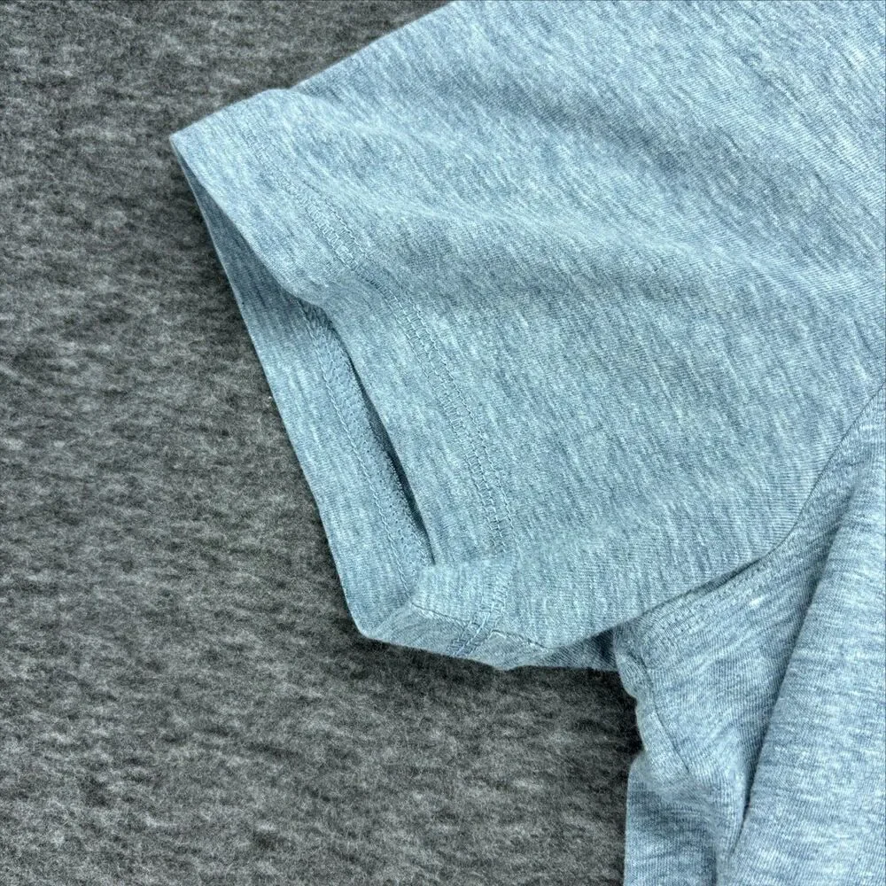 Banana Republic Vintage T Polo Shirt Men's Medium Gray Heather Pocket Cotton